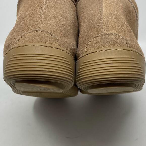 Cabelas Suede Sherpa Slippers Mens Size 12 M Cozy Cabincore Neutral - Picture 5 of 12